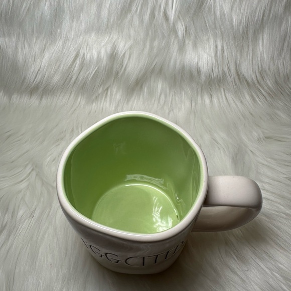 Rae Dunn Eggcited White and Green Mug - Picture 3 of 4